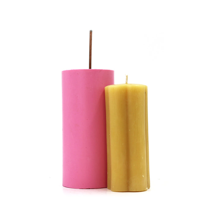 Busy Bee | Flower Blossom Pillar Candle Mold | 5"