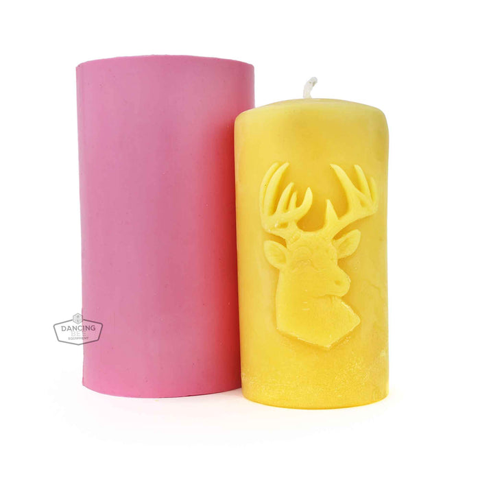 Busy Bee | Deer Pillar Candle Mold | 3" x 6"