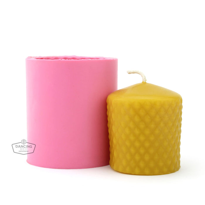Busy Bee | Diamond Pillar Candle Mold | 2.75" x 3"