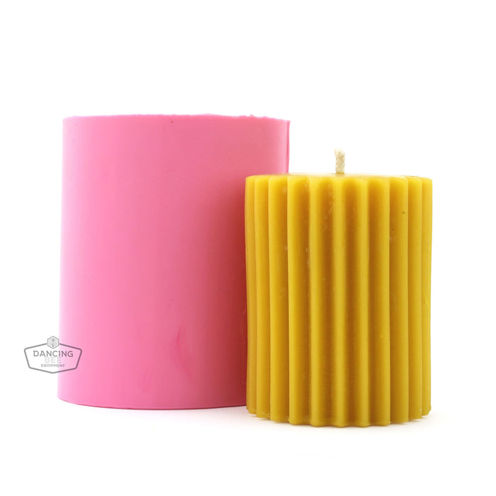 Busy Bee | Fluted Pillar Candle Mold | 2.5" x 3.5"