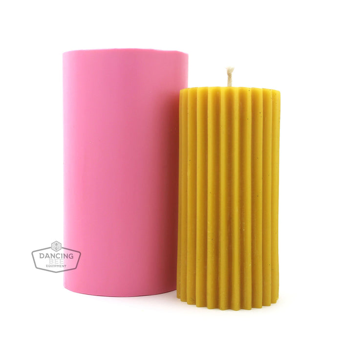 Busy Bee | Tall Fluted Pillar Mold | 2.5" x 5"