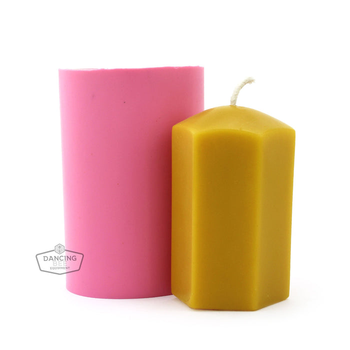 Busy Bee | Hexagon Pillar Candle Mold | 2.25" x 3"