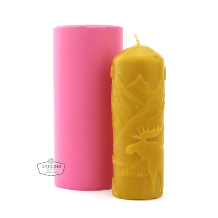 Busy Bee | Nature Scene Pillar Candle Mold | 1.8" x 5.5"