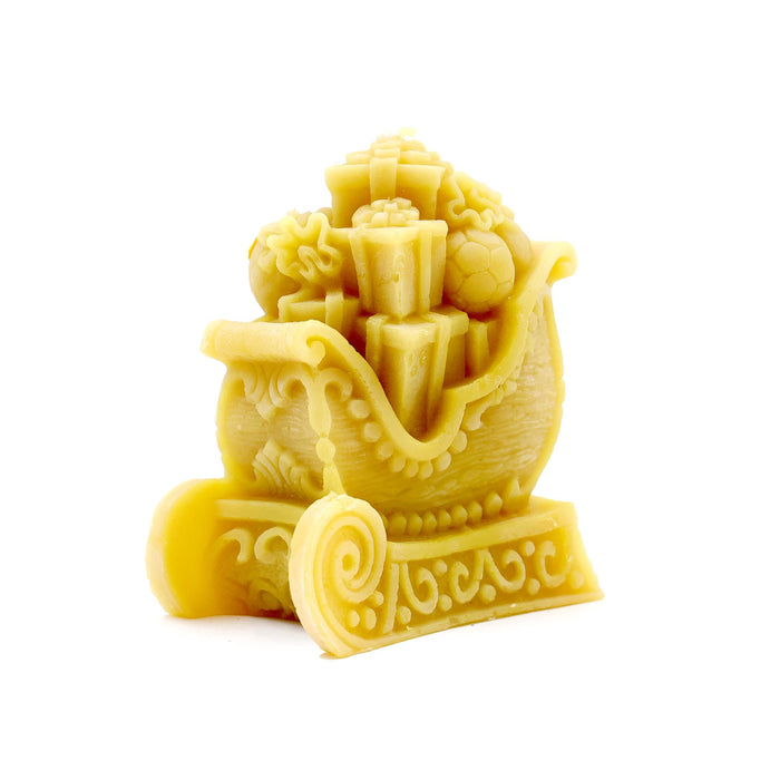 The Candle Works | Santa's Sleigh | Pure Beeswax Candle