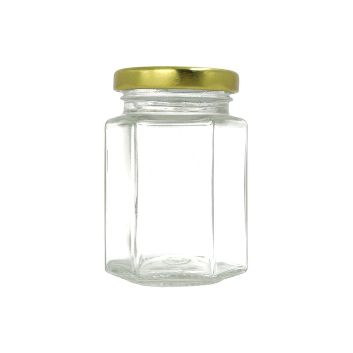 Glass Hexagon Jar | Top View | 110 ml 