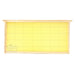 Yellow honeycomb frame with wooden sides.