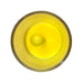 A circular yellow silicone or rubber insert with a raised central dome, shown from a top-down view.