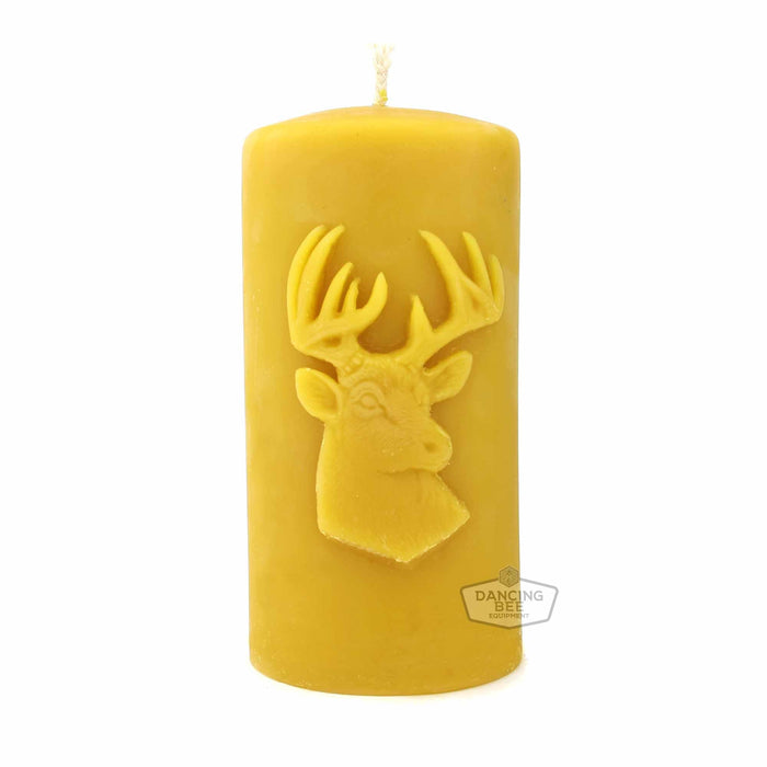 The Bee Works | Pure Beeswax | Deer Pillar Candle