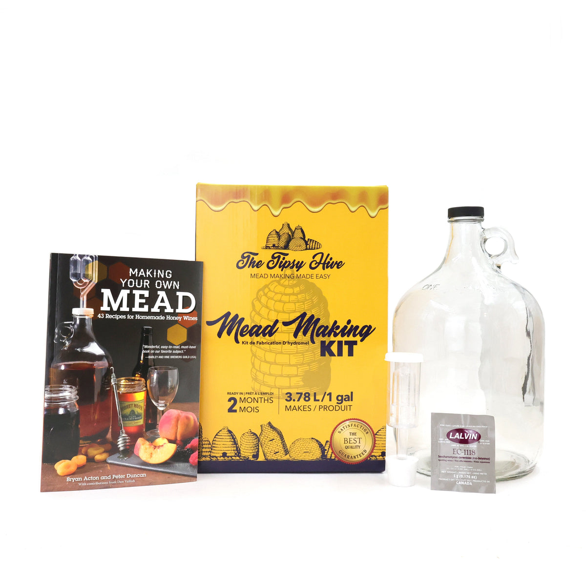 Craft A Brew, Reusable Mead Making Kit, Complete DIY Honey Wine Brewer's  Set with Ingredients and Supplies, Yields 1 Gallon of Mead