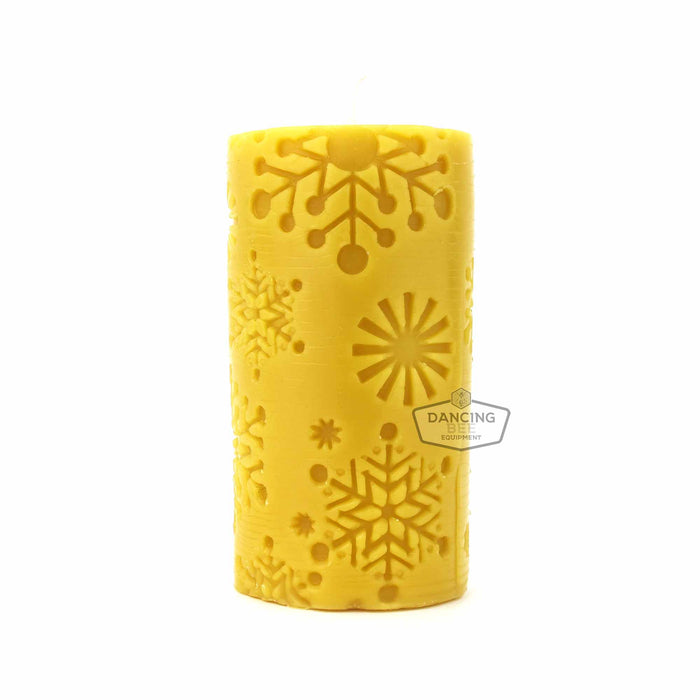 Candle Flex | Snowflake Cylinder Candle Mould