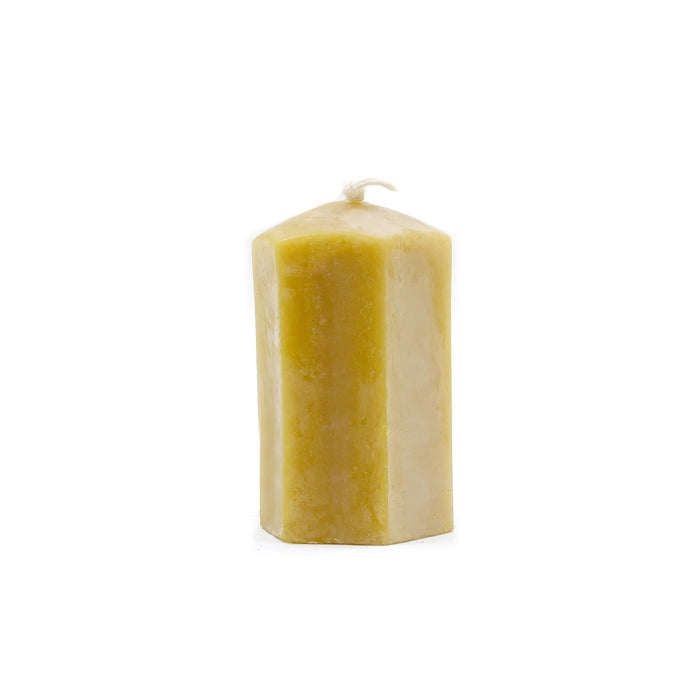 The Candle Works | Hexagon Pillar | Large | Pure Beeswax Candle