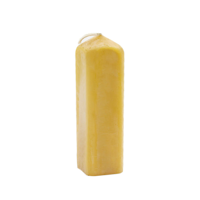 The Candle Works | Square Pillar Tall | Pure Beeswax Candle