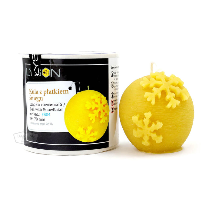 Lyson | Ball with Snowflake Candle Mould | FS04